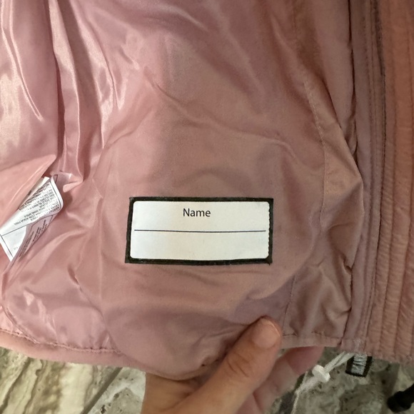 $100 NWT 6x girl’s DKNY sport pink jacket with faux fur, pockets, hood - Picture 7 of 8